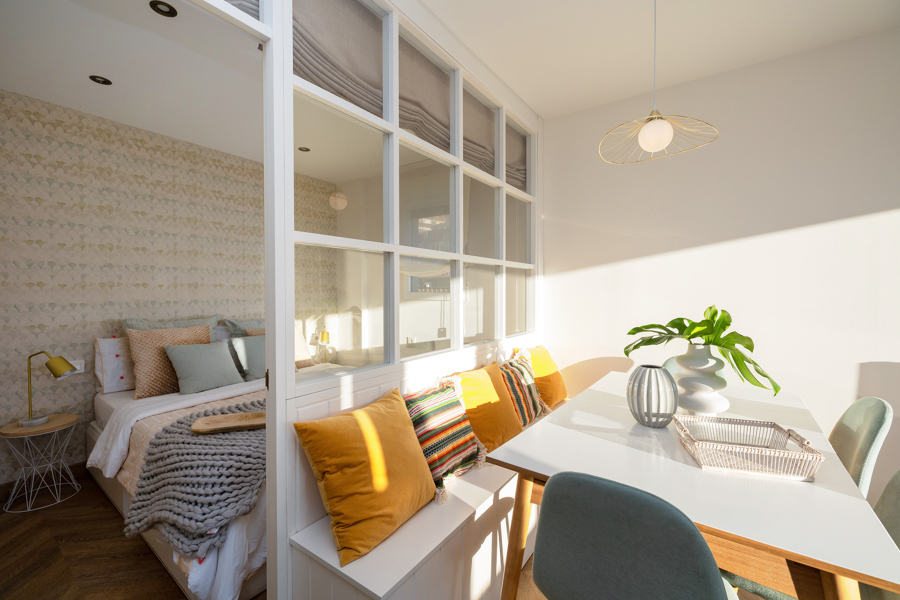 Dormitorio principal y salón