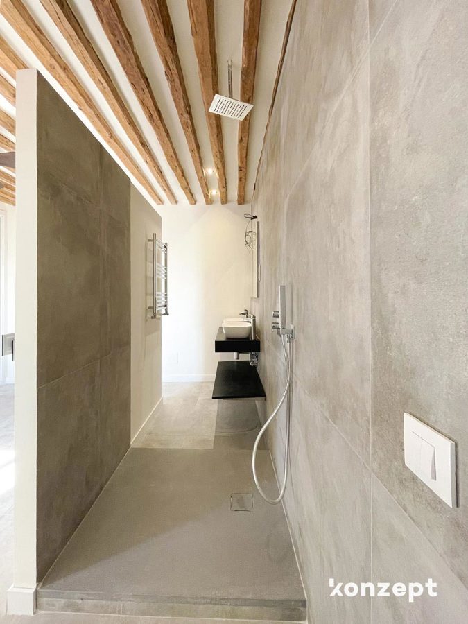 ducha abierta por dos lados