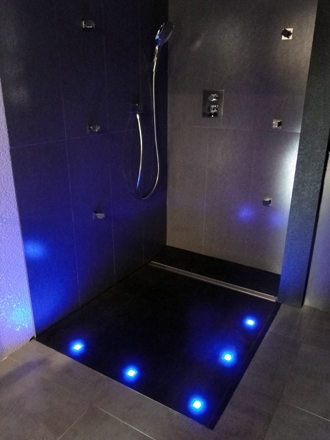 Ducha con iluminación