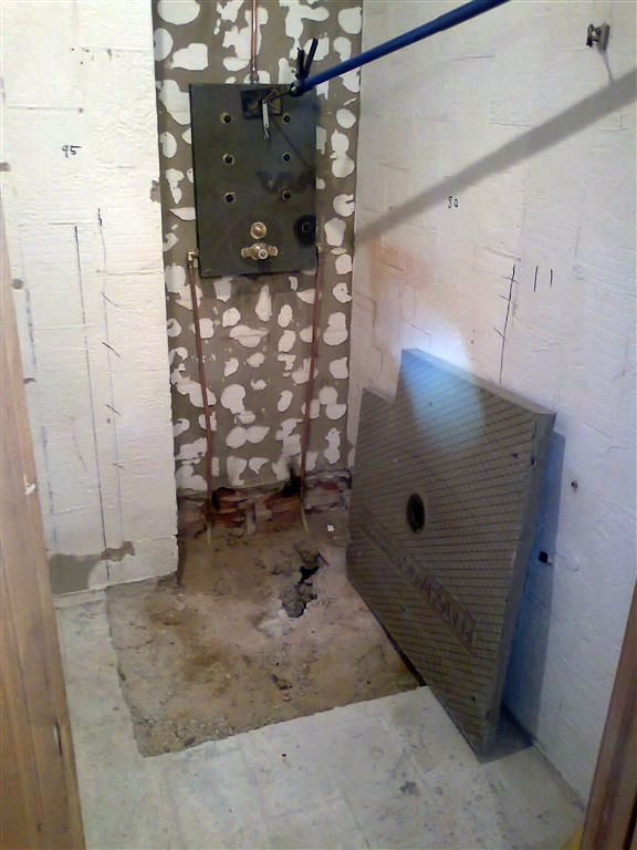 ducha de obra a ras del suelo