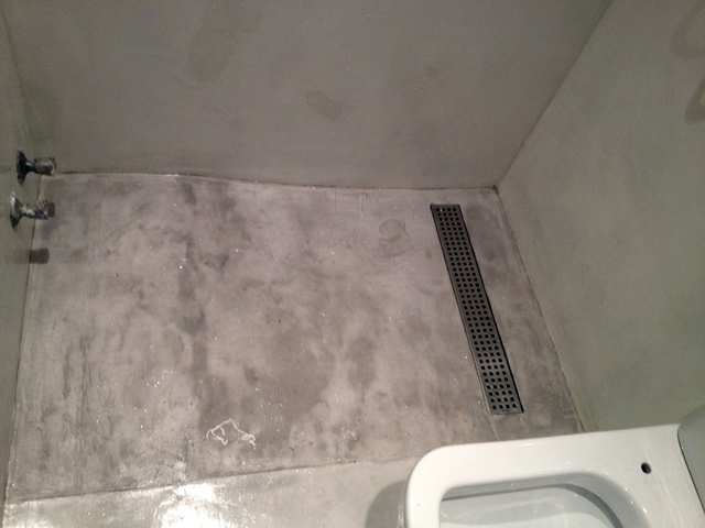 Ducha obra microcemento