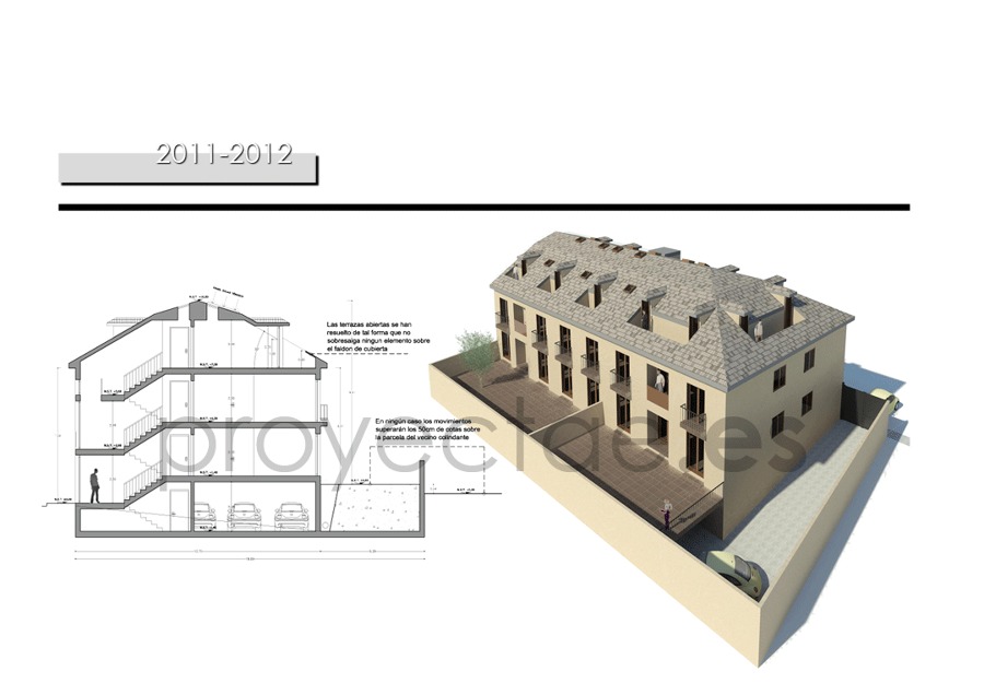 Edificio residencial multifamiliar y garaje subterráneo