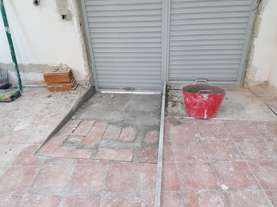 ejecución de rampa eliminando escalones