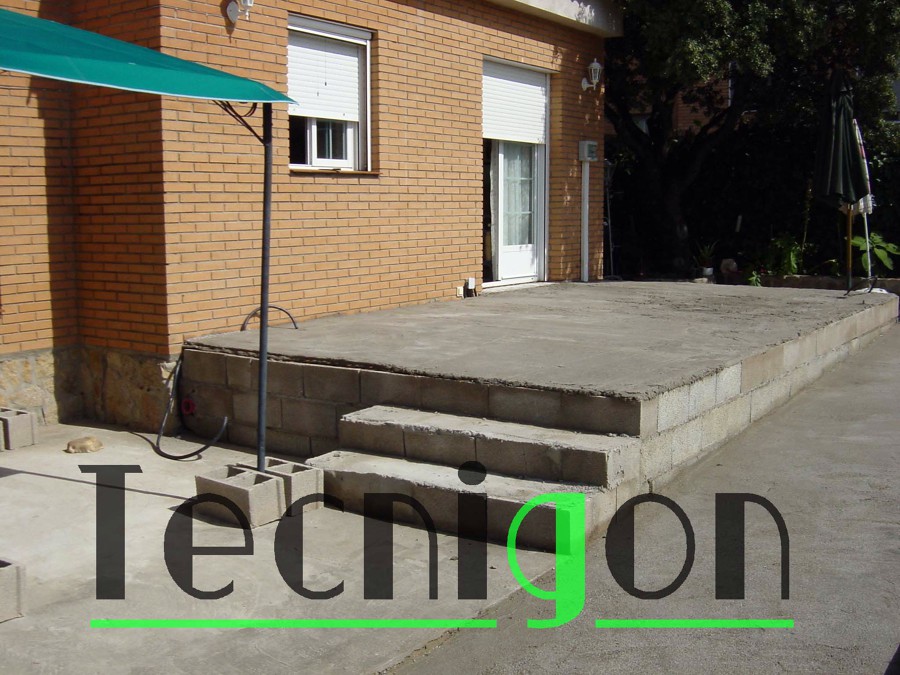 Ejecución de solera en terraza