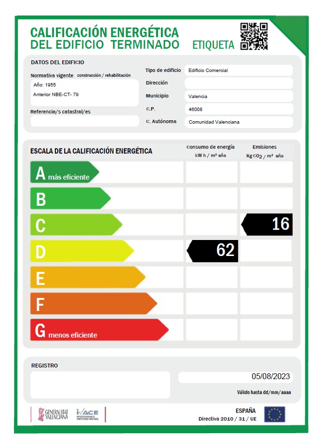 Ejemplo Etiqueta Energética