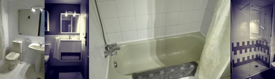 El antes y después de uno de los baños