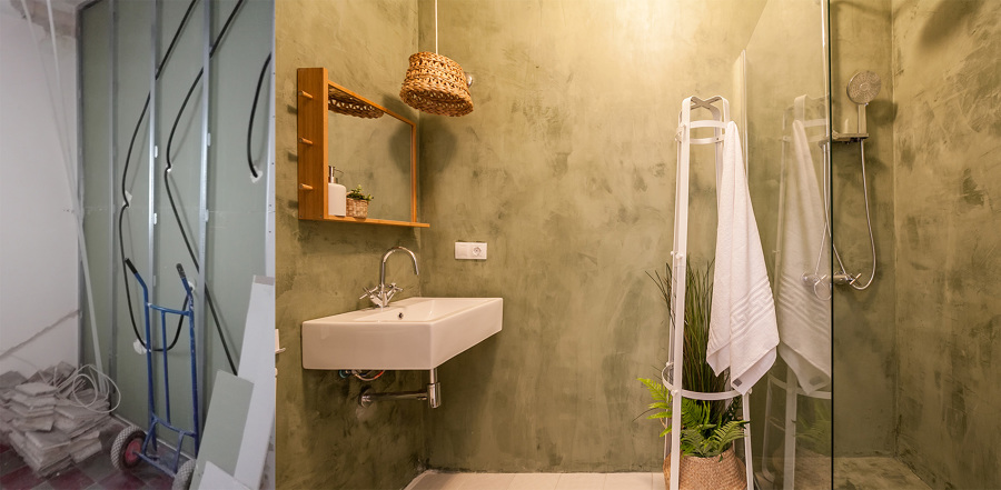 El antes y después del baño con ducha