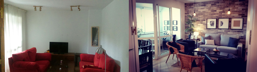 El antes y después del salón