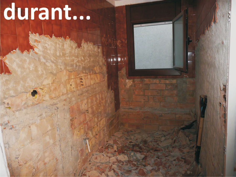 El bany durant l'obra