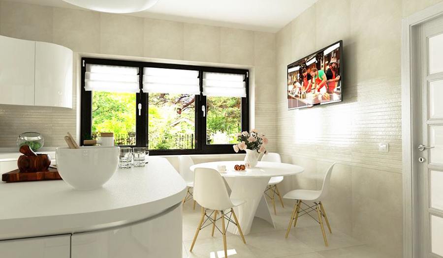 El comedor unido a la cocina 