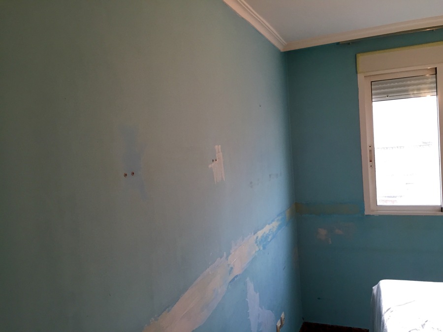 el cuarto azul antes de pintar