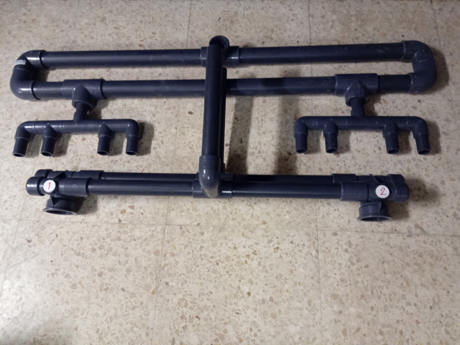 Elementos hidráulicos del pequeño SPA.