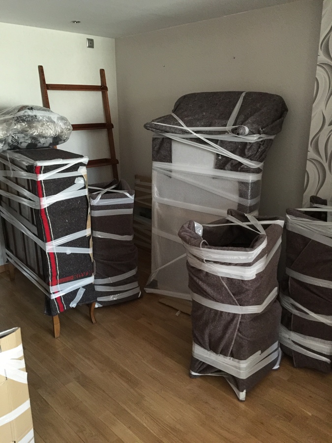 EMBALAJE CON MANTAS PARA MUDANZA