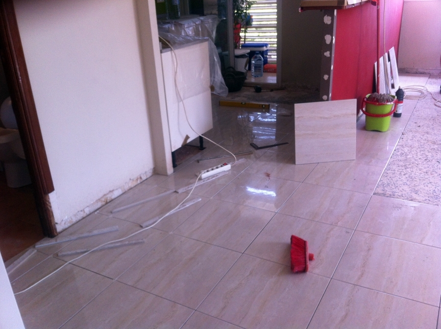 Embaldosado de un piso 45m