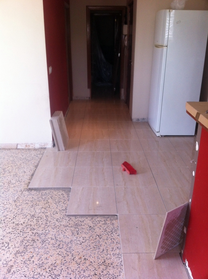 Embaldosado de un piso 45m