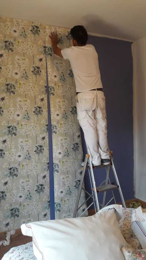 Empapelado   durante