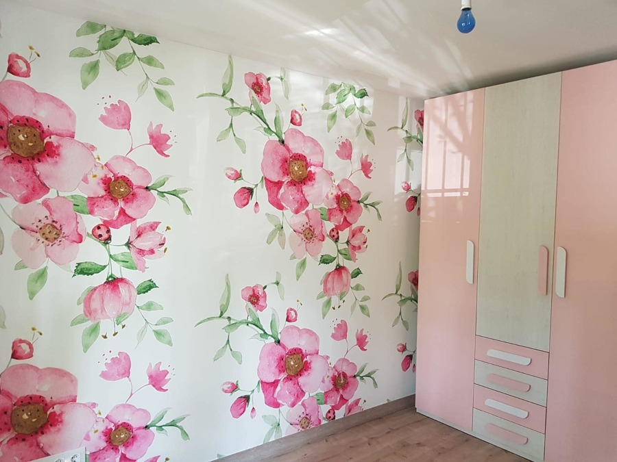 Empapelado pared dormitorio