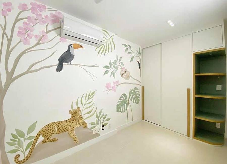 Empapelado pared dormitorio