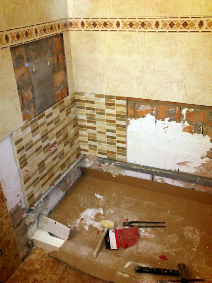 Empezamos a colocar baldosas