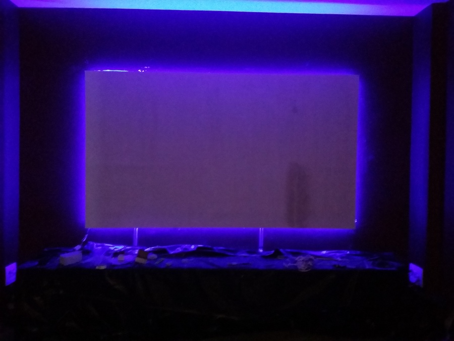 EN PROYECTOR, LUCES AZULES