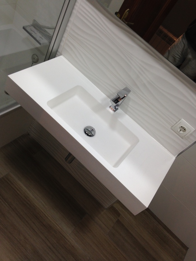 Encimera a medida en solid surface