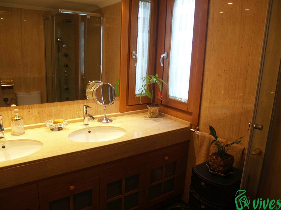 Encimera del baño de placa de mármol única 