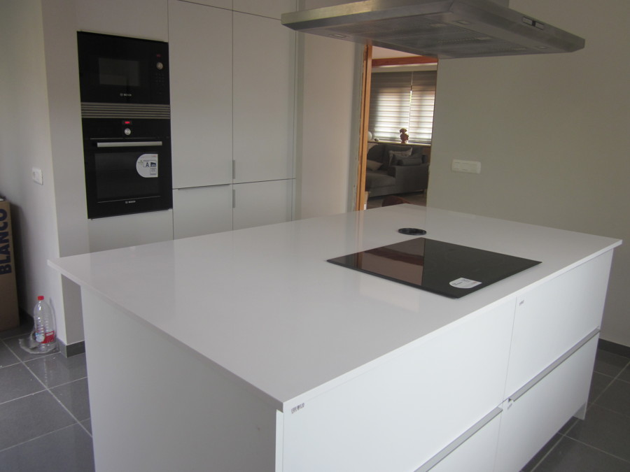 Encimera en Silestone blanco zeus
