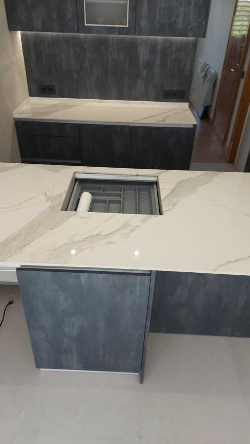 Encimera Laminam Bianco Statuario Lucidato Venato