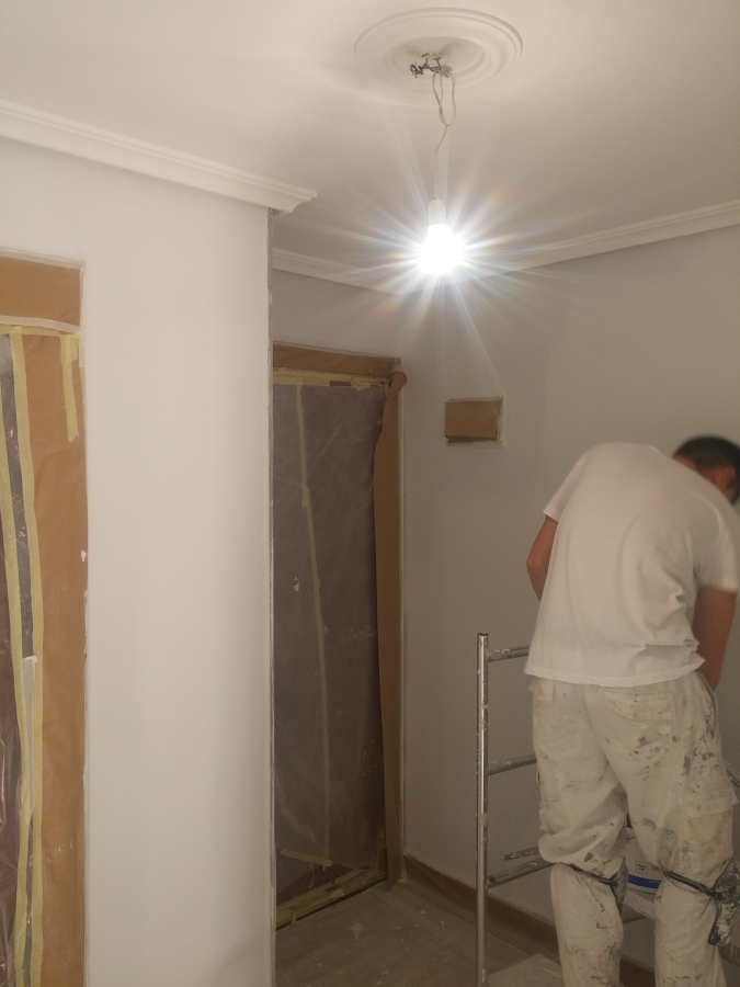 Enlucido de paredes/techos y pintado