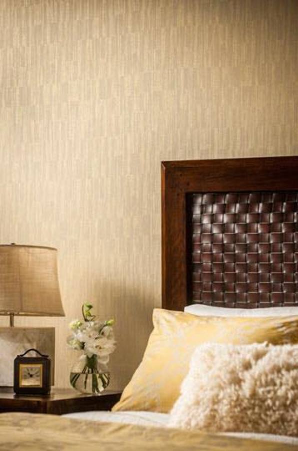 Entelado vinilico pared cabecero dormitorio