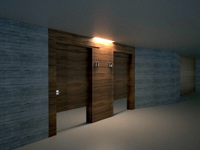 Entrada a las habitaciones