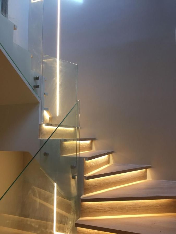 Escalera con led