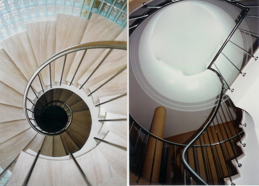 escalera con luz cenital