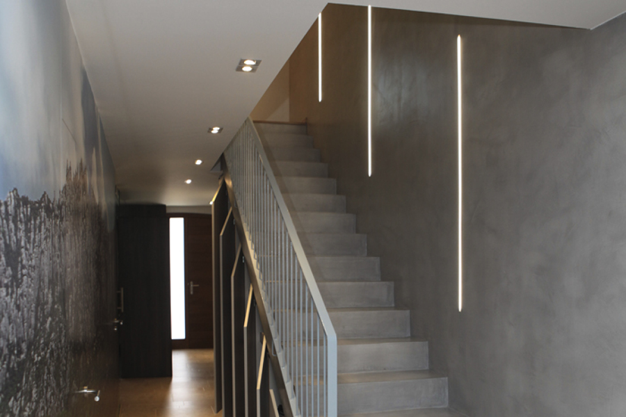 Escalera de microcemento 