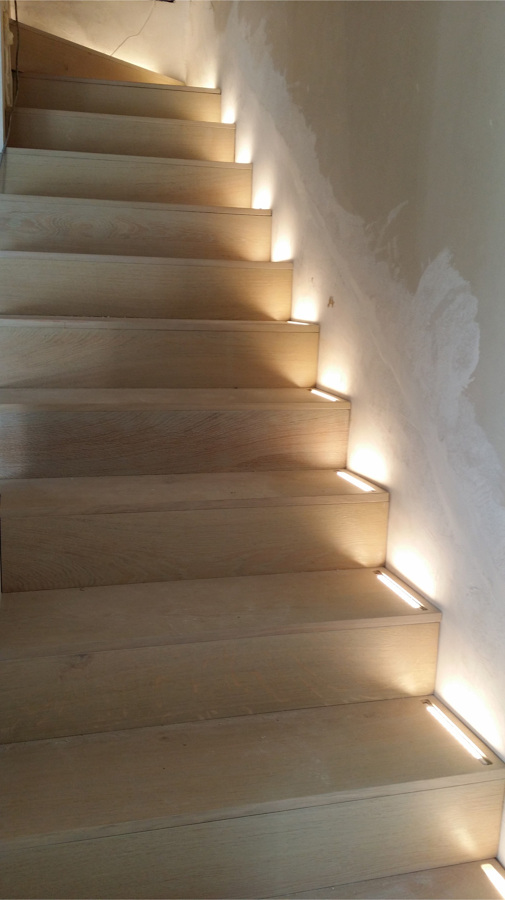 Escalera de roble macizo