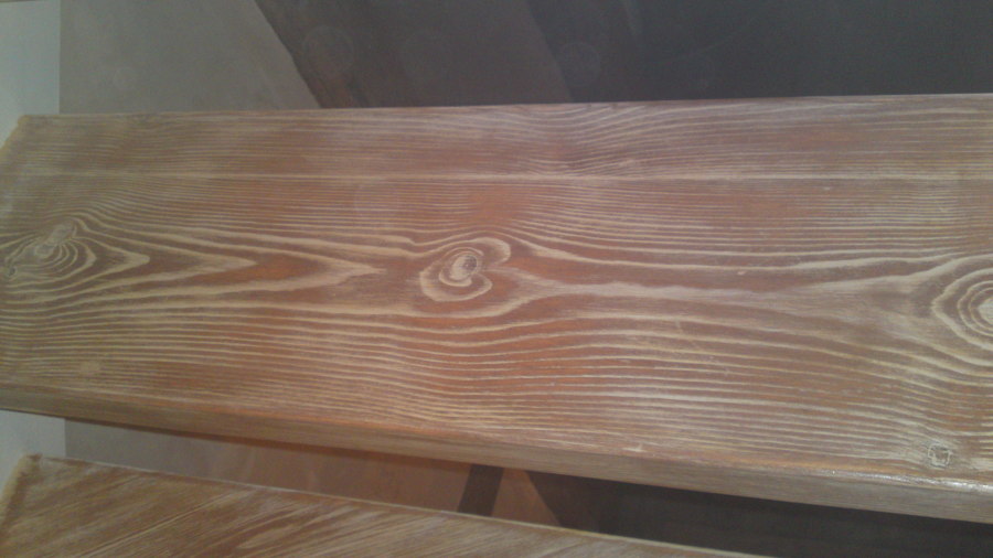 escaleras efecto decape sin barniz...