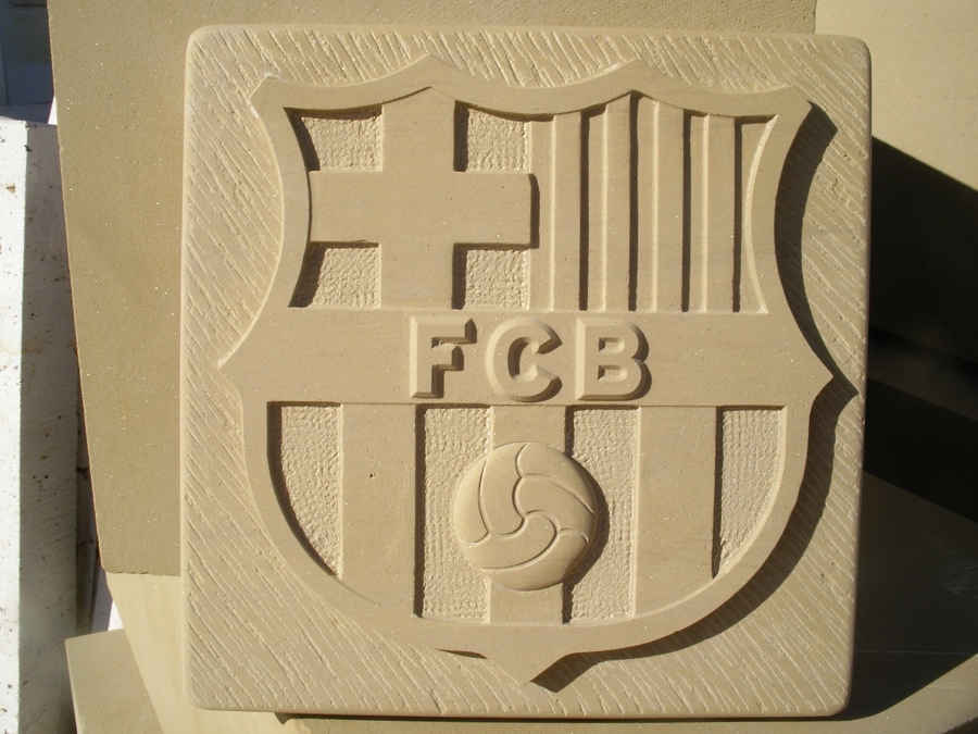 Escudo Barça en piedra