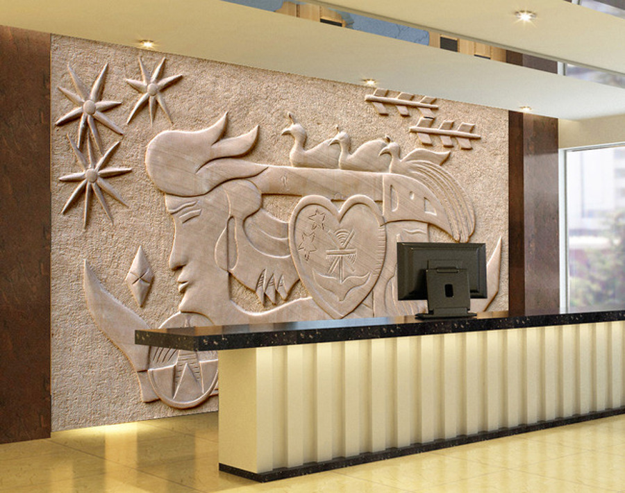 escultura 3D a pared