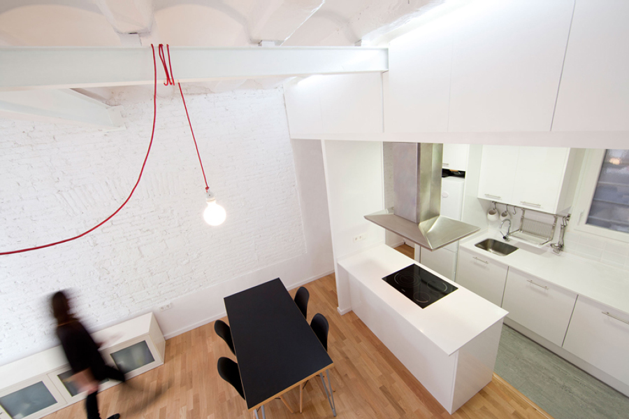 Espacio principal de techos altos