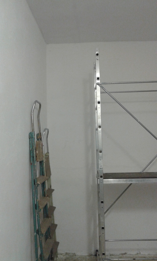 Esquina derecha y Techo, con grieta de techo saneada