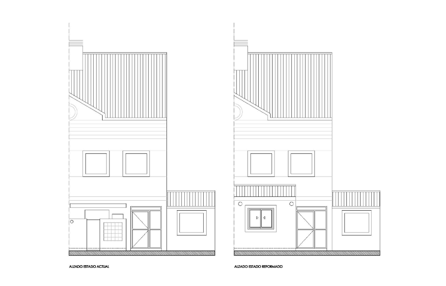 ESTADO ACTUAL Y REFORMADO DE LA FACHADA