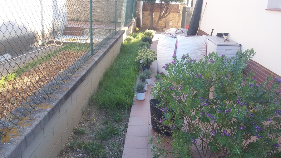 Estado previo de la jardinera