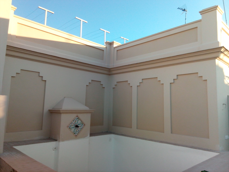 estado reformado de laterales de piscina