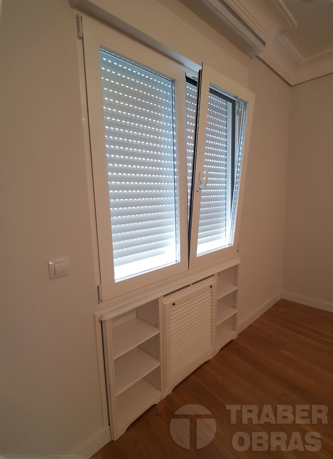 Estado terminado. Ventana de aluminio.