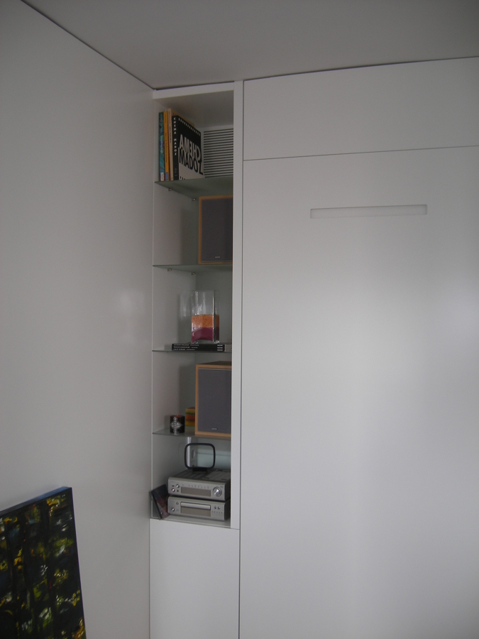 estanteria y cama oculta