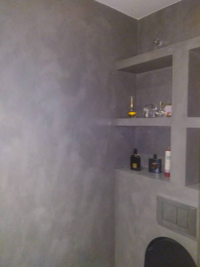 Estantes microcemento.