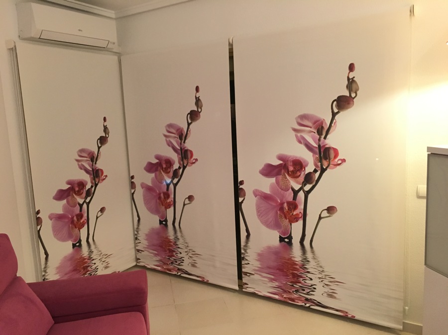 Estor enrollable impresión digital