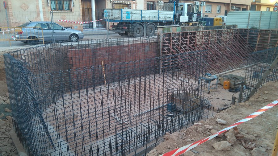 Estructura sótano en proceso