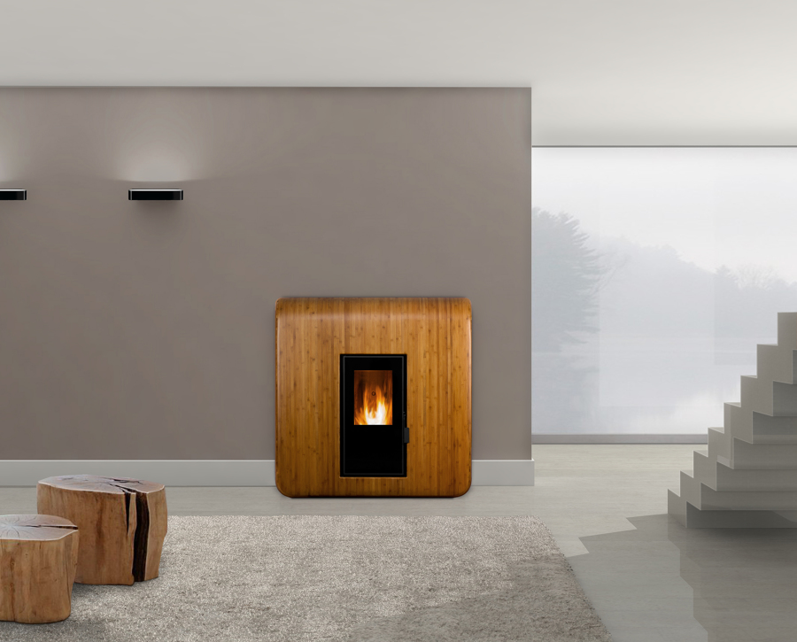 Estufa de aire canalizable Ecoforest Venecia Bambú 14 kW