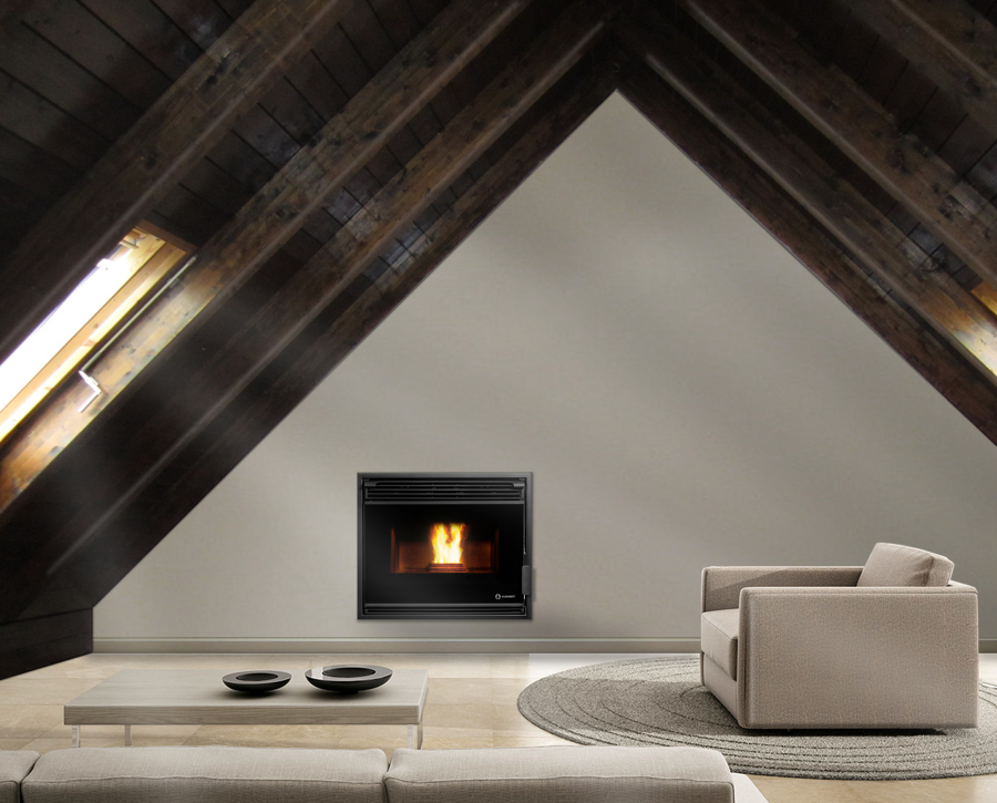 Estufa de aire Ecoforest Córdoba insertable 10 kW